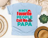 My Favorite People Call Me Papa Brown graphic tee in Chambray