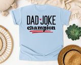 Dad Joke Champion graphic tee in Chambray
