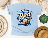 Chill Dad Mode graphic tee in Chambray