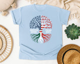 American Grown Italian Roots graphic tee in Chambray