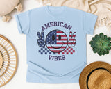 American Vibes graphic tee in Chambray