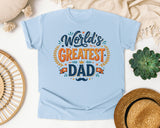 World's Greatest Dad Grey 2 graphic tee in Chambray