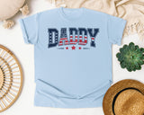 Daddy graphic tee in Chambray