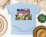 Papa Life Brown graphic tee in Chambray