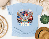 Land Of The Free Since 1776 graphic tee in Chambray