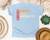 Math Mistakes Allow Thinking To Happen graphic tee in Chambray
