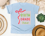 Sixth Grade Crew graphic tee in Chambray