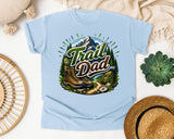 Trail Dad graphic tee in Chambray