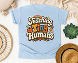 Teaching Tiny Humans Retro graphic tee in Chambray