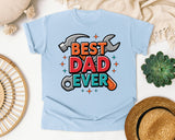 Best Dad Ever Grey graphic tee in Chambray