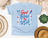 God Bless The USA White graphic tee in Chambray