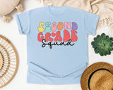 Second Grade Squad graphic tee in Chambray