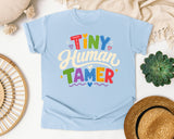 Tiny Human Tamer graphic tee in Chambray