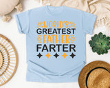 World's Greatest Father Farter Black 3 graphic tee in Chambray