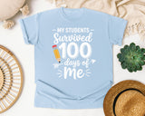 My Students Survived 100 Days Of Me graphic tee in Chambray