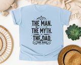 The Man The Myth The Dad Grey graphic tee in Chambray