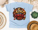 King Of The Grill graphic tee in Chambray