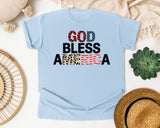 God Bless America Black graphic tee in Chambray