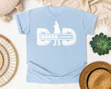 Dad Loading White 2 graphic tee in Chambray