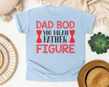 Dad Bod You Mean Father Figure Pink graphic tee in Chambray