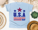 USA Independence Day graphic tee in Chambray