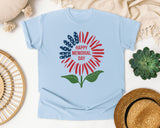 Happy Memorial Day Pink graphic tee in Chambray