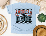 American Dude graphic tee in Chambray