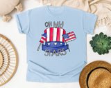 Oh My Stars Grey graphic tee in Chambray