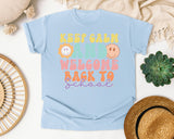 Keep Calm And Welcome Back To School graphic tee in Chambray