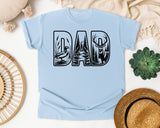 Dad Outdoors Scene graphic tee in Chambray