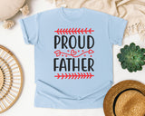 Proud Father Black 2 graphic tee in Chambray