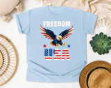 Freedom USA White graphic tee in Chambray