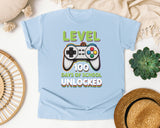 Level 100 Days Of School Unlocked graphic tee in Chambray