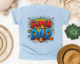 Super Dad Brown graphic tee in Chambray