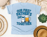 Our First Father's Day Together Grey graphic tee in Chambray