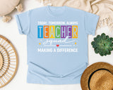 Today Tomorrow Always Teacher Squad graphic tee in Chambray