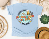 Surviving Fatherhood One Beer At A Time Grey graphic tee in Chambray