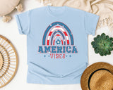 America Vibes graphic tee in Chambray