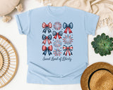Sweet Land Of Liberty Grey graphic tee in Chambray