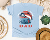 Reel Cool Dad Grey 2 graphic tee in Chambray