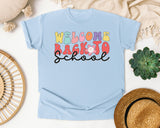 Welcome Back To School Retro graphic tee in Chambray