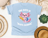 100 Days Is Alotl School graphic tee in Chambray