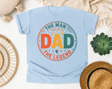 The Man The Myth The Legend Dad graphic tee in Chambray