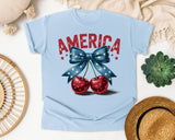 America Red 2 graphic tee in Chambray