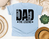 Dad The Man The Myth The Legend White 2 graphic tee in Chambray