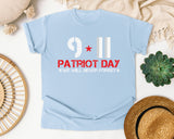 Patriot Day We Will Never Forget White graphic tee in Chambray