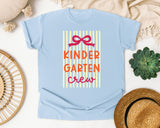 Kindergarten Crew graphic tee in Chambray