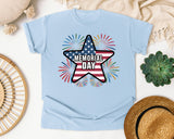 Memorial Day graphic tee in Chambray