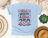 Red White And Blue 250 graphic tee in Chambray