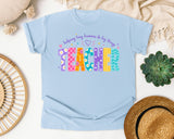 Teacher Helping Tiny Humans Do Big Things graphic tee in Chambray